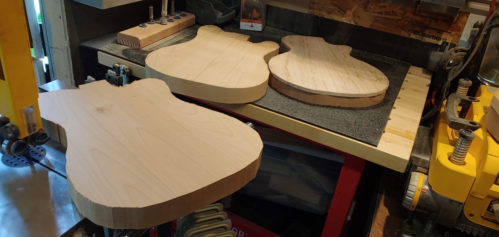 just after glue up, rough cuts