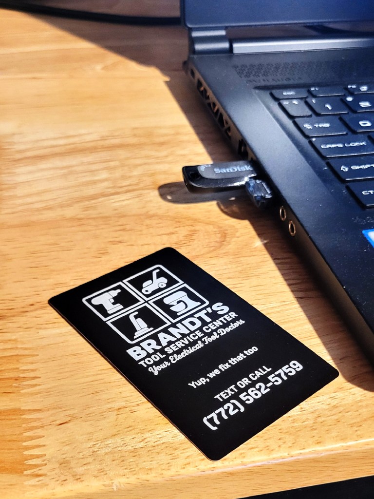 Engraved Metal Business Cards