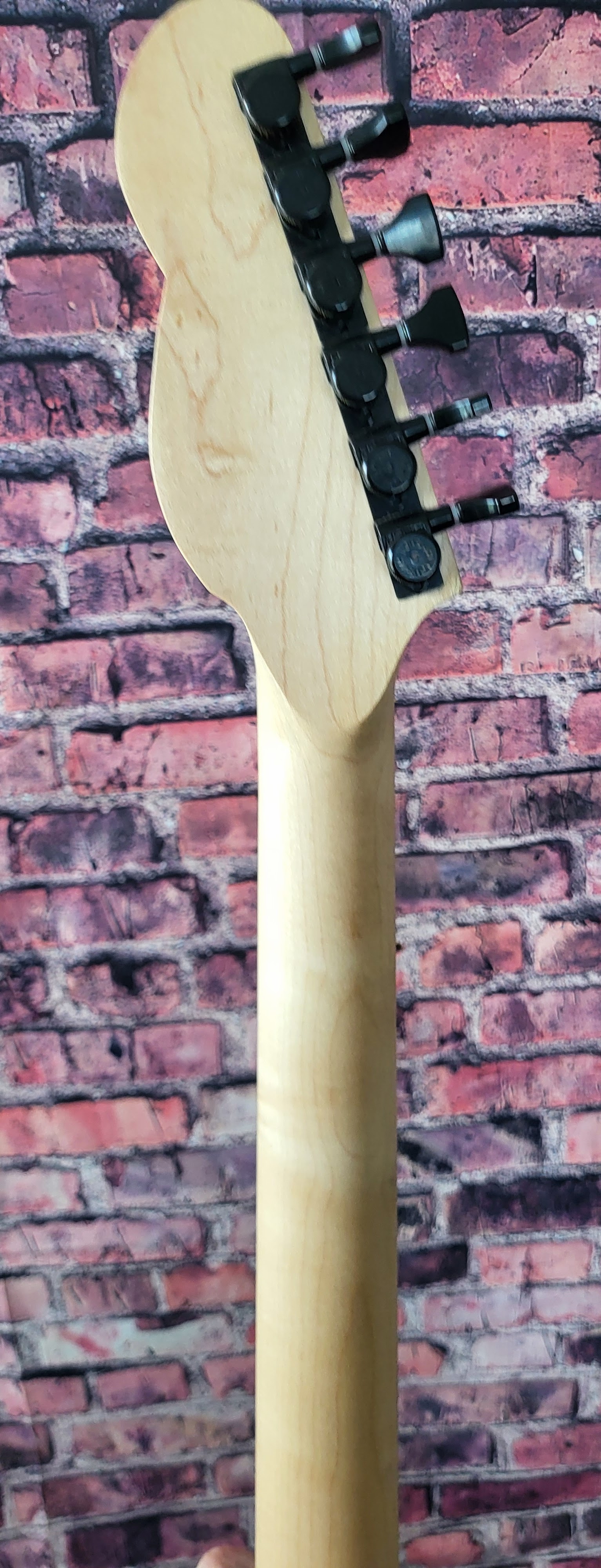 Fueler Black Limba Burst Neck Back
